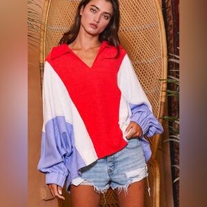 BucketList Collared Crewneck Women’s Oversized Size Large